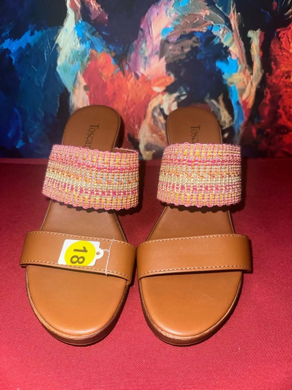 No.18 Toscanella Women's Woven Platform Wedge Sandals